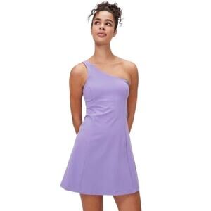 NWT Outdoor Voices Lavender One Shoulder  Lined Tennis Dress Size Large